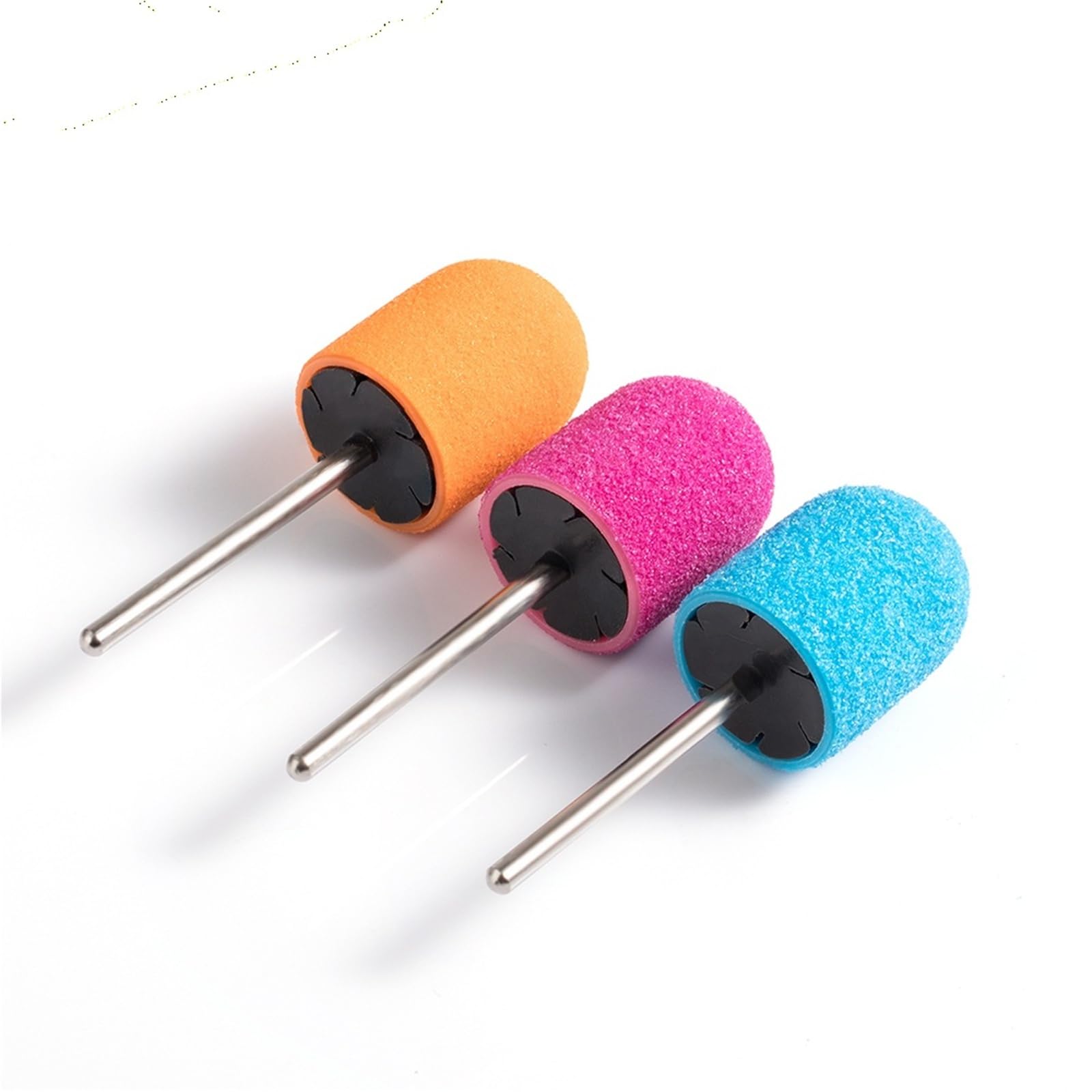 Tapa de lijado de uñas con broca de mandril de goma for manicura y pedicura, 15 Uds.(C-15pcs)