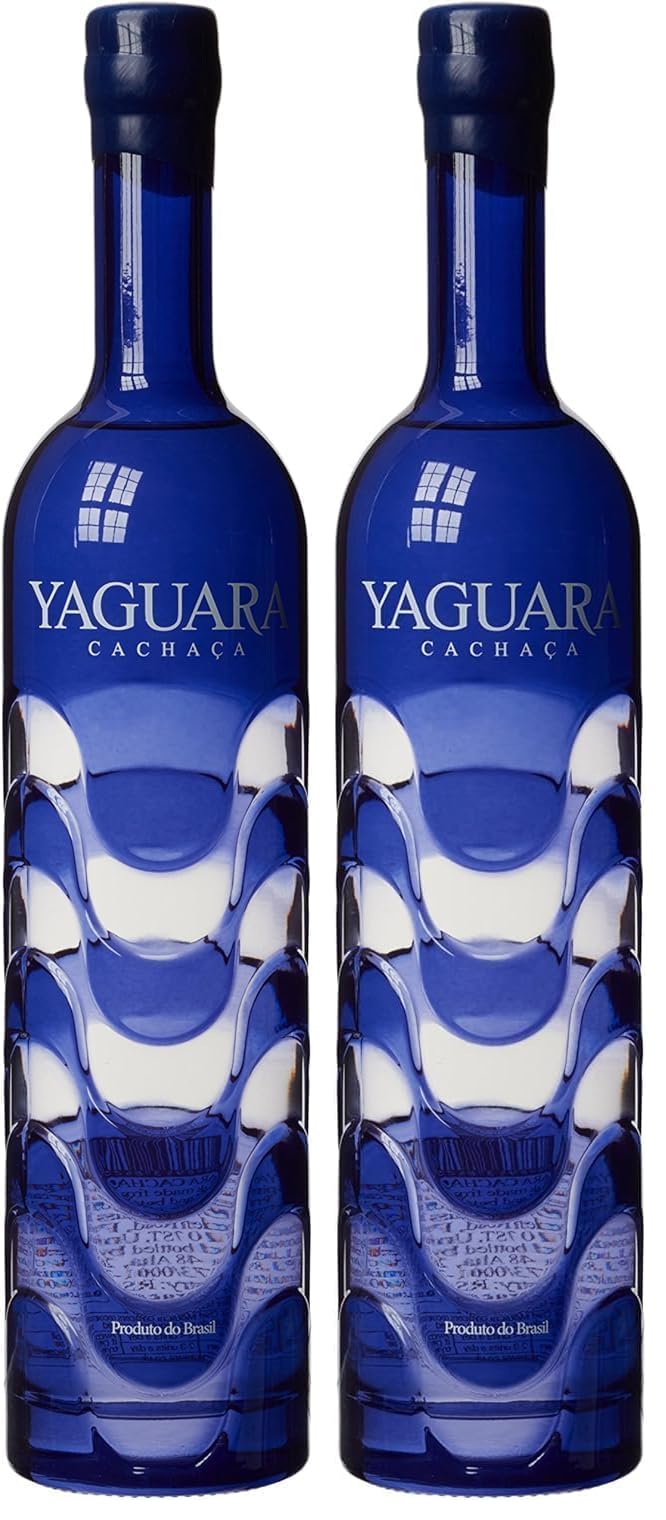 Yaguara Cachaca Organic - Brazilian Spirits - Artisanal Sugar Cane Cachaca - White Rum Alternative - 700ml (Packung mit 2)