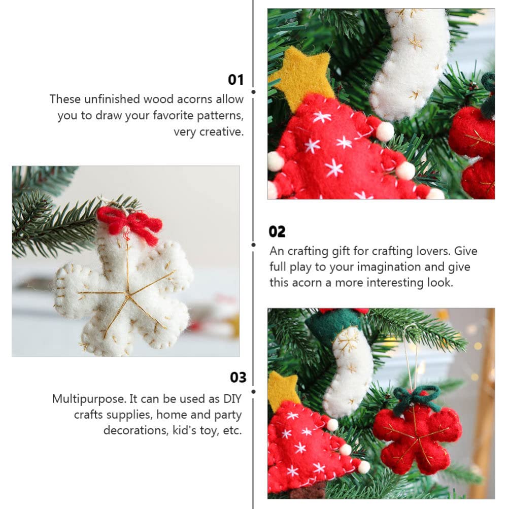 6 Pezzi Ciondolo in Feltro Di Lana Cartellini Natalizi Appesi Ornamenti Di Calzini Dell'albero Di Natale Decorazioni Natalizie Babbo Natale Home Decor Provato 3d Manuale