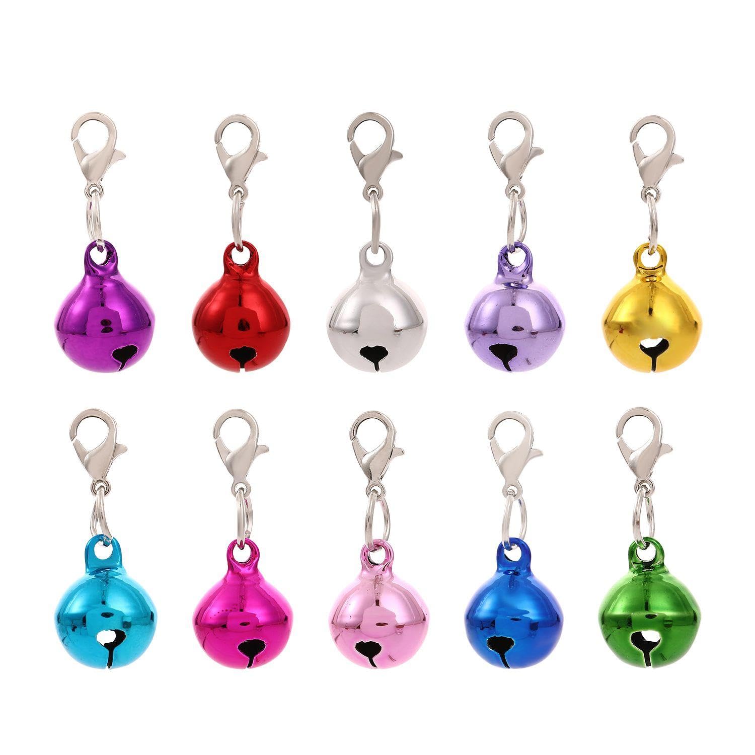 Paquet De 13 Pendentifs De Cloche Colorés, Cloches De Collier pour Animaux De Compagnie, Cloches Mignonnes, Peuvent Être Utilisés pour Les Sacs, Porte-Clés, Pendentifs Décoratifs