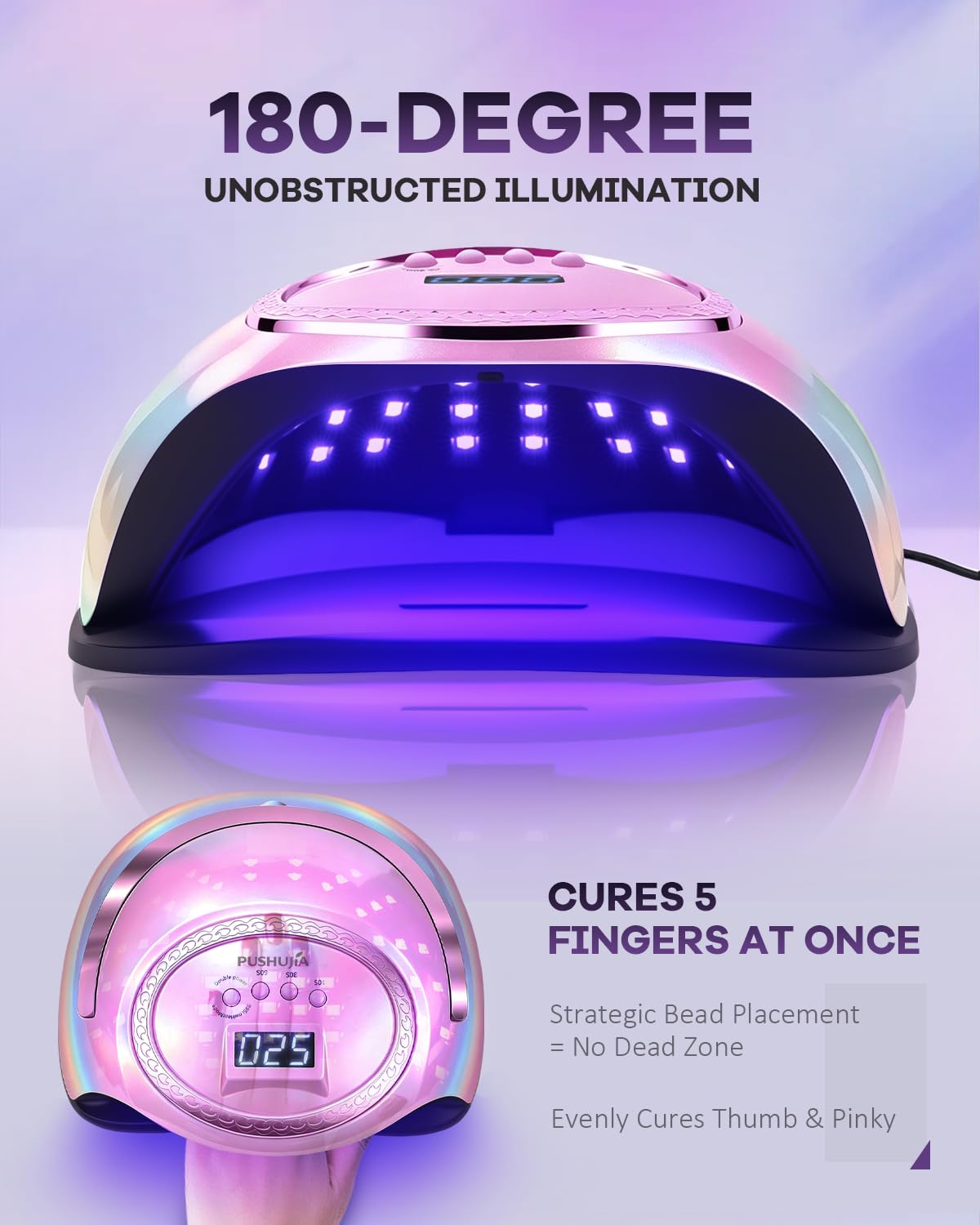 Professional 288W UV LED Nail Lamp for Gel Nails with Auto Sensor