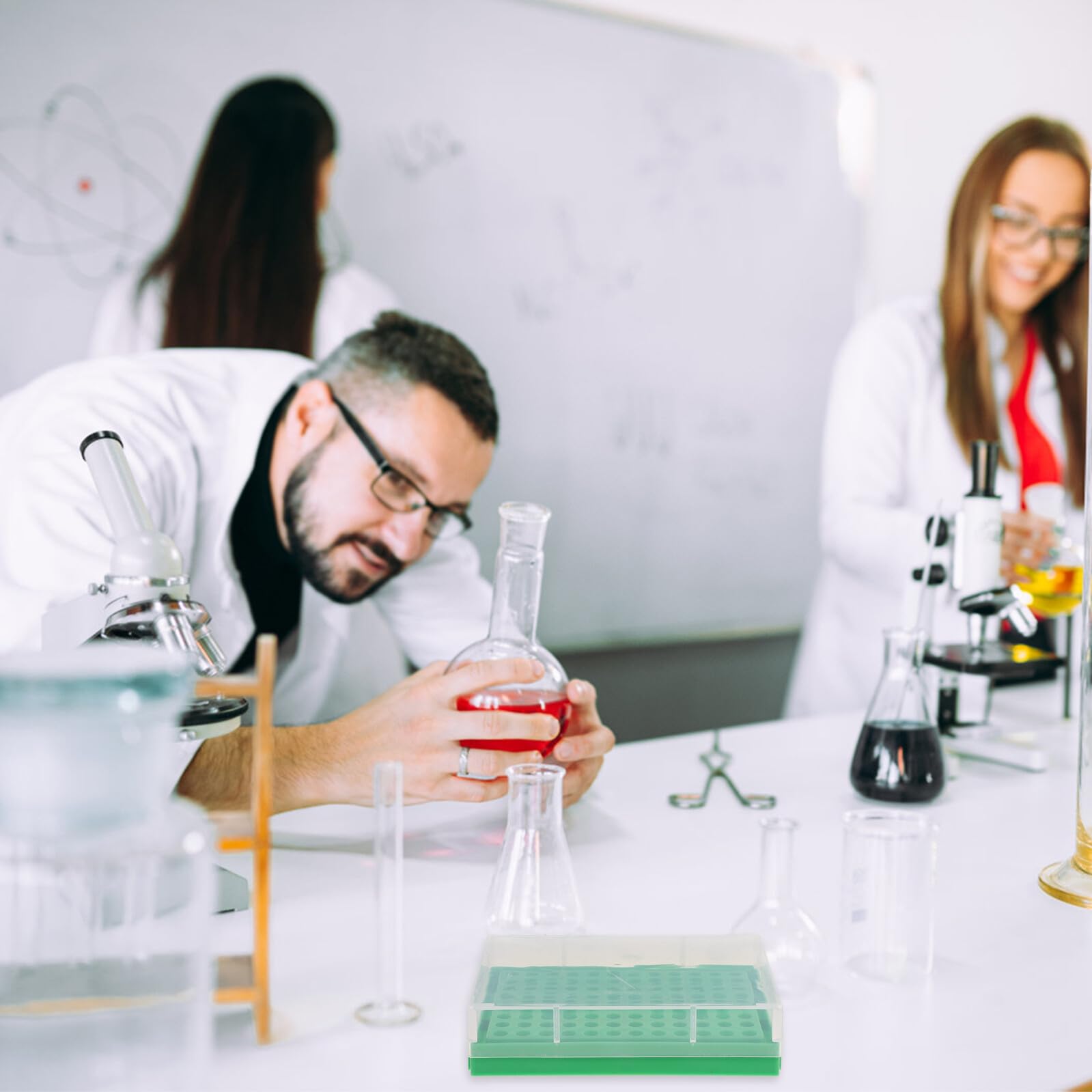 4 Stück Teiliges Mikrozentrifugenröhren rack aus Langlebigem Polypropylen Hitze Kältebeständig Kompakte Aufbewahrungsbox für Laborproben Geeignet für Pcr röhrchen Farblich