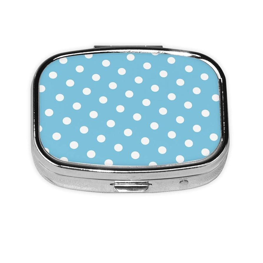Amazon.co.jp: ピルケース 水色 ブルー ドット柄 水玉 薬ケース