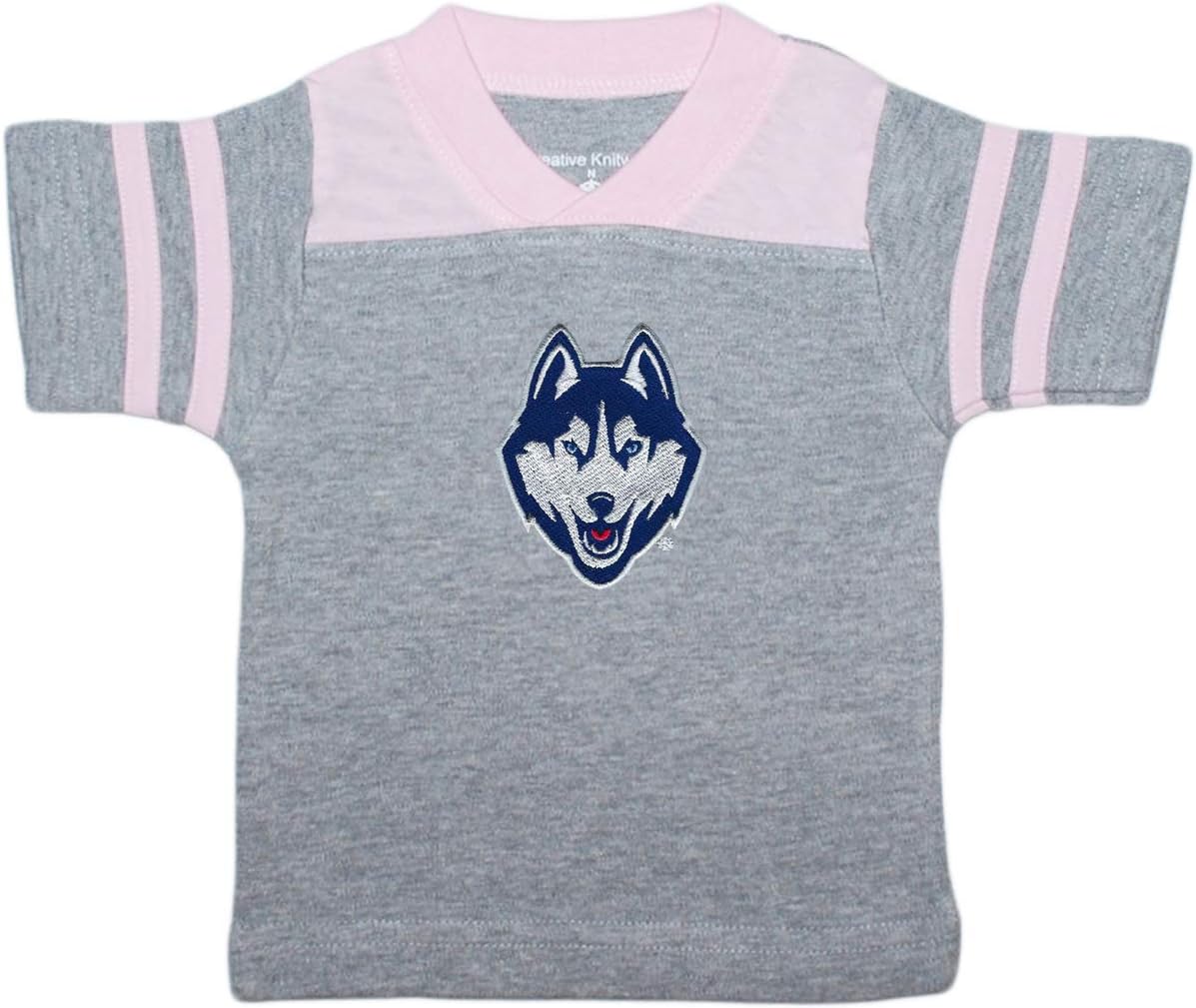 Creative Knitwear University of Connecticut UCONN Huskies Baby Sport Shirt Pink