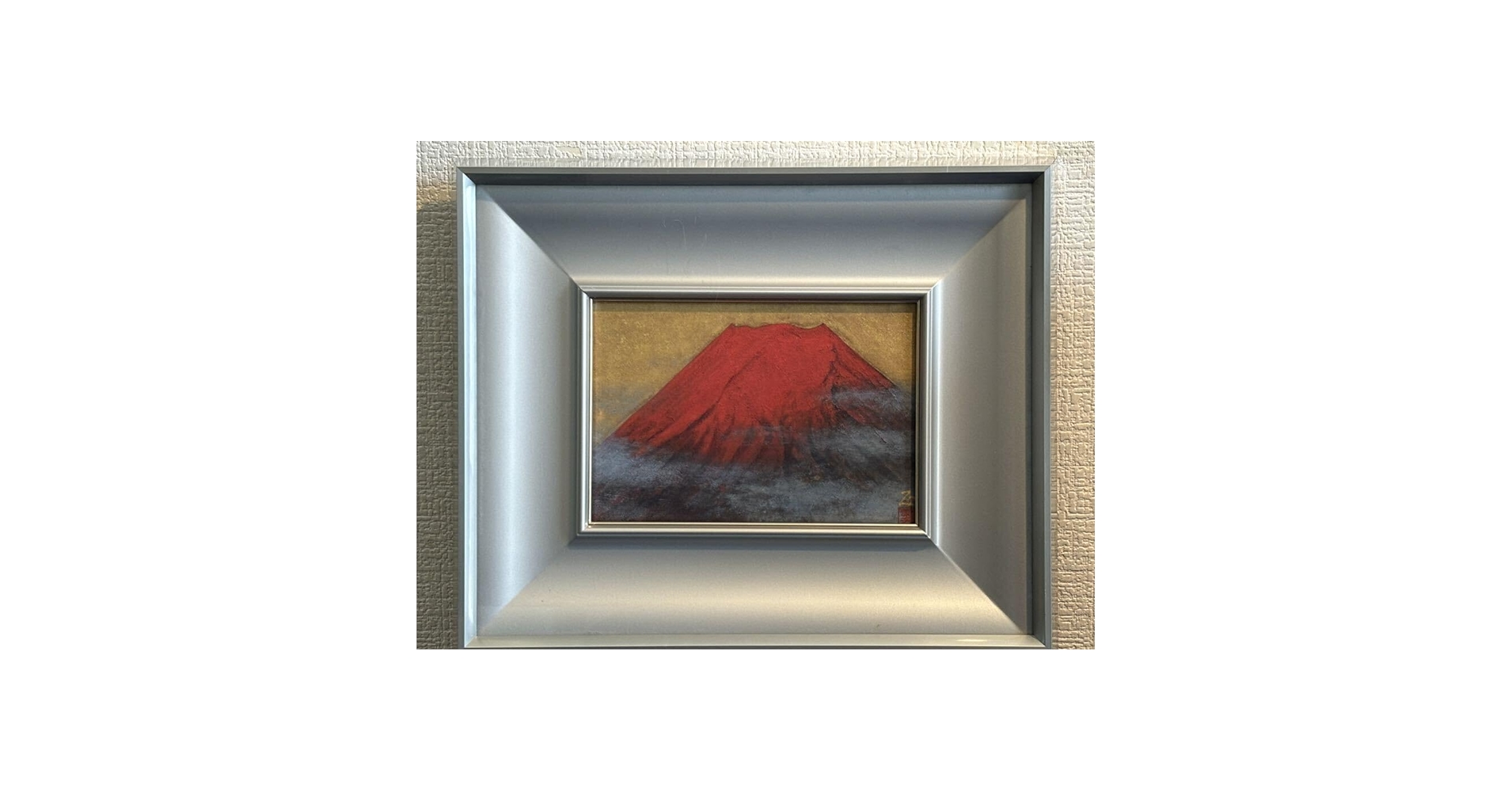【真作】絵画　箱崎正秋　日本画10号　映　共シール　箱・黄袋入　T48 真作】絵画 箱崎正秋 日本画10号 映 共シール 箱・黄袋入 T48