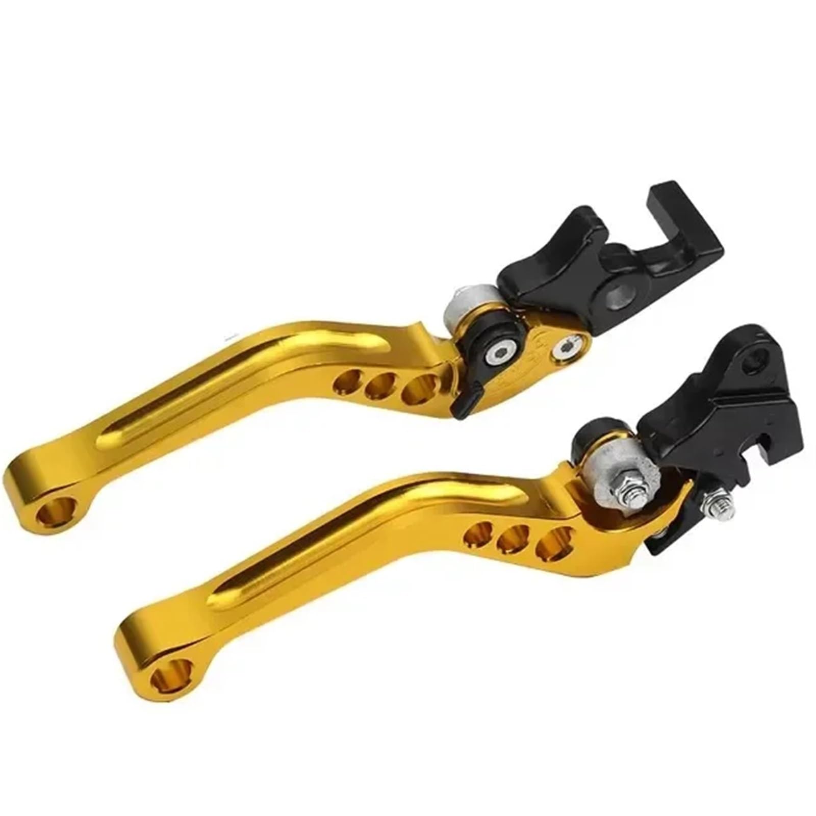 Qfdwcyz Gold Motorcycle Clutch Levers Brake Handle Universal Fit For Motorbike Modification Cnc Clutch Drum Brake Lever Handle(Gold)
