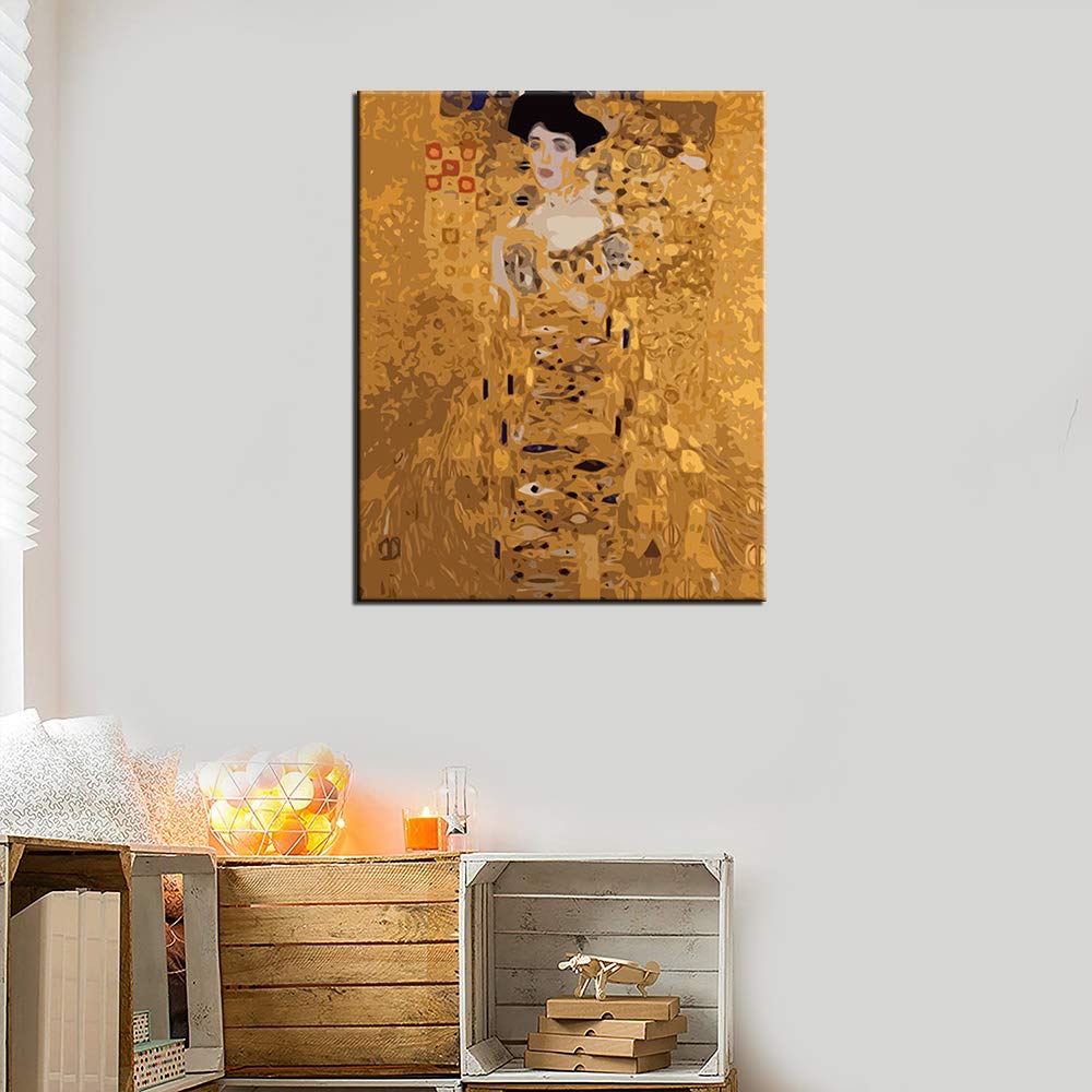 Awesocrafts Kit Peinture Par Numéro Portrait Adele Bloch Bauer Par Gustav Klimt
