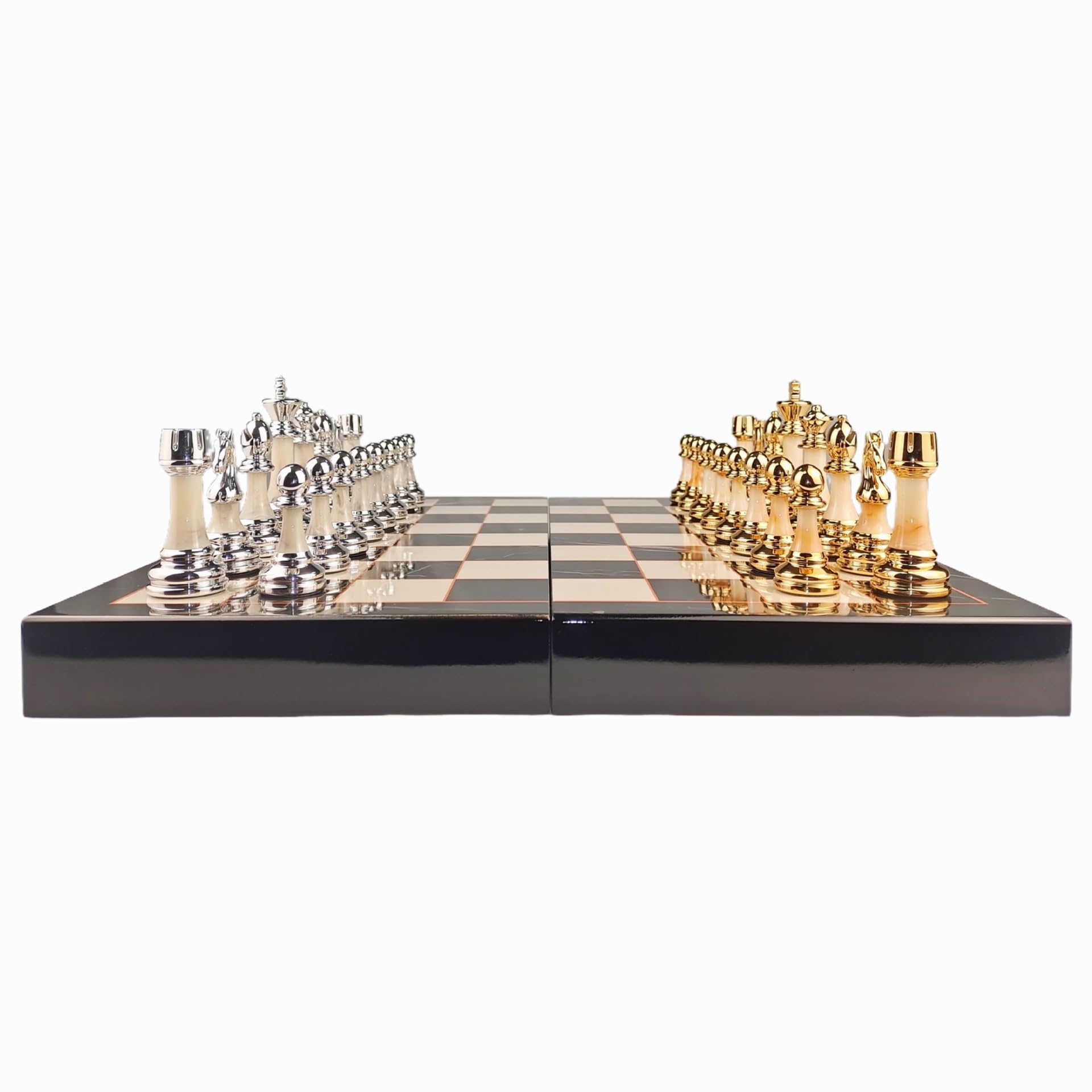 Set di scacchi for adulti e set di scacchi da viaggio pieghevoli da 15 pollici, ideali for principianti e giocatori professionisti scacchiera portatile