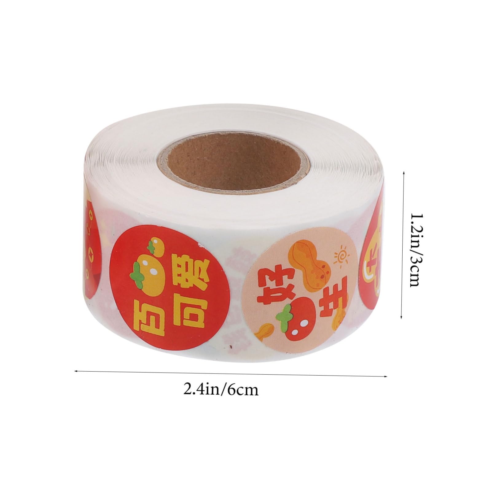 STOBOK 16rotoli Etichette Adesive Rotonde Cartone Pacchetto Da Sticker Divertenti Per Decorazioni Festive e Feste Facili Da Applicare e Rimuovere Senza Residui