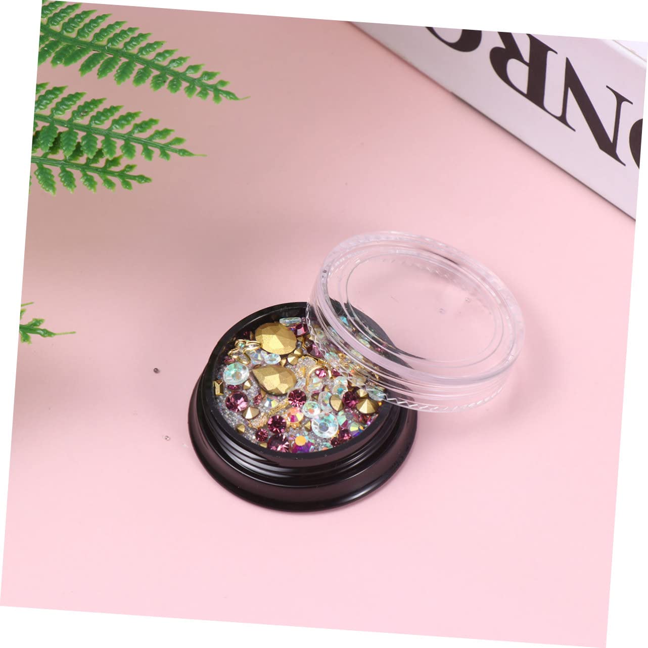 Healeved 18 Cajas accesorios de bricolaje para uñas pegatinas para uñas pegatinas uñas gemas para uñas decoración de manicura bricolaje pedrería grano de uñas de manicura joya talón