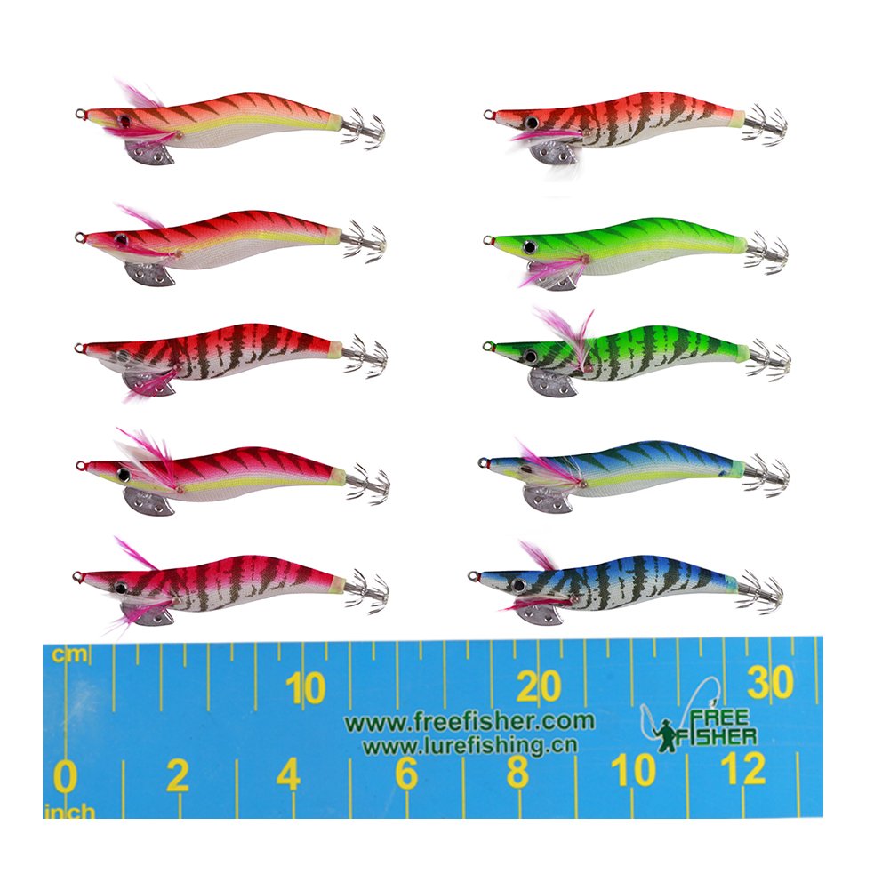 Lot 4 Leurres Calamar LED – 10cm, ABS, Allumage Auto Par Pression, Hameçon Renforcé, Pour Pêche De Nuit
