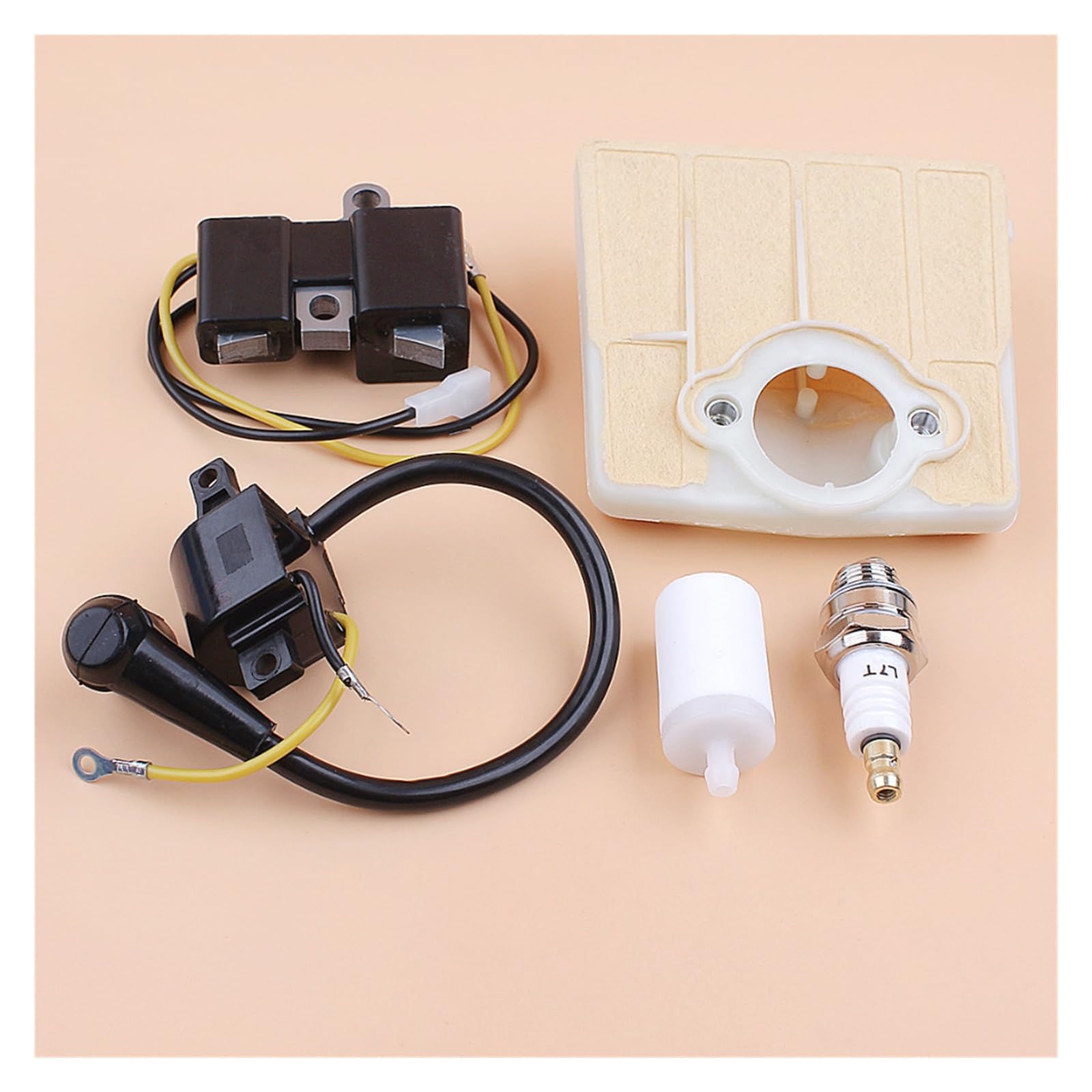 Módulo de Bobina de Encendido de Tipo Antiguo Kit de bujía de Filtro de Aire for Husqvarna 61 266 for joneding 630 Spares de Motosierra 501546201, 501517201