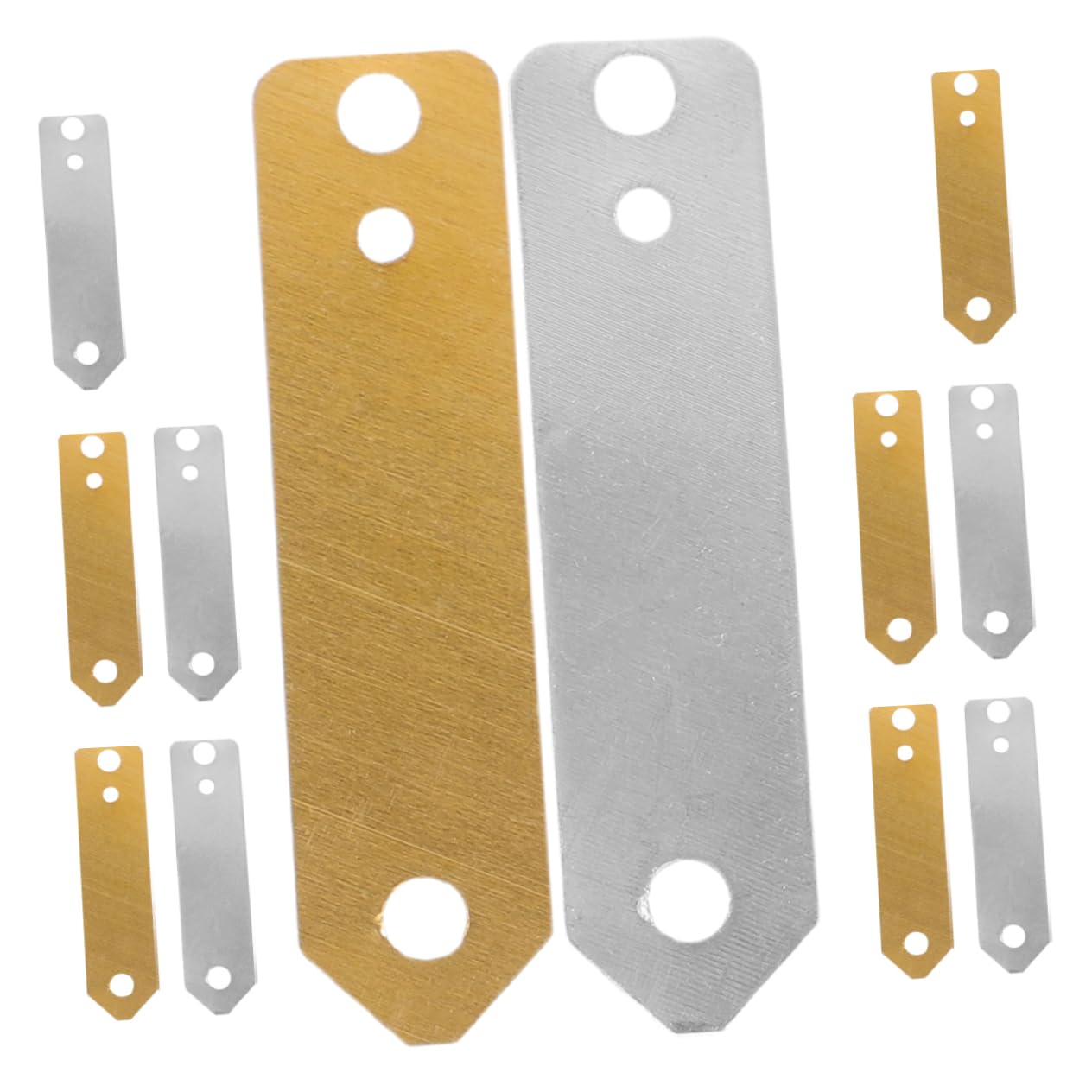 ERINGOGO 12pcs Zinc Copper Electrode Strips Set Copper Zinc Strips Anode Set Supplies for Fruit Power Scientific Experiments and Plating