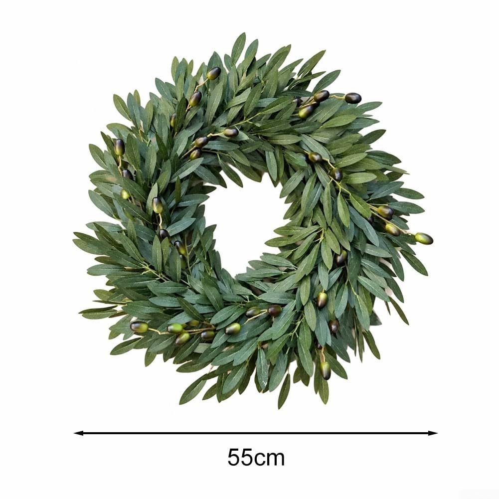 Olivenblatt für deko Kreis 55cm Mit Frucht Details Grün Olivenblatt(55cmWreath)