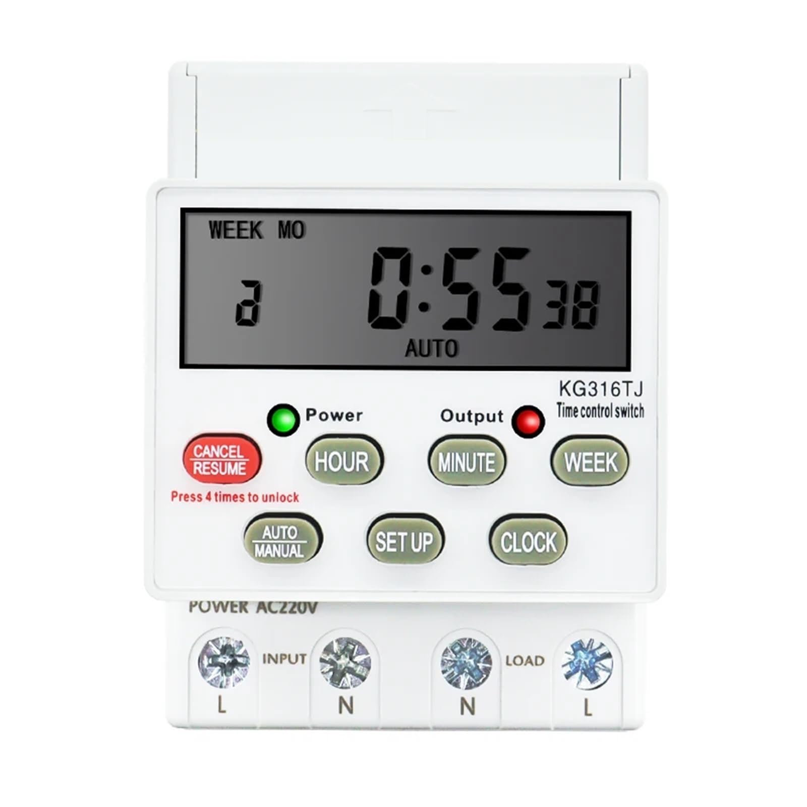 1PCS Daily Weekly 7 Days Programmable Digital Time Switch 220V AC Lighting Timer KG316TJ 230V Time Controllor Countdown