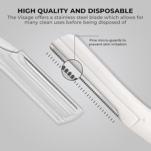 Miniatura 5 de Visage - Maquinillas de afeitar faciales de precisión, herramienta de dermaplaning de retoque, maquinilla de afeitar de cejas, eliminación de pelos