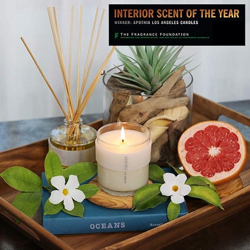 Miniatura 5 de Vela Wave  Pomelo blanco y ozono salado  Velas perfumadas galardonadas con mezcla de cera de soja premium I 60 horas de larga duración I 9 oz I