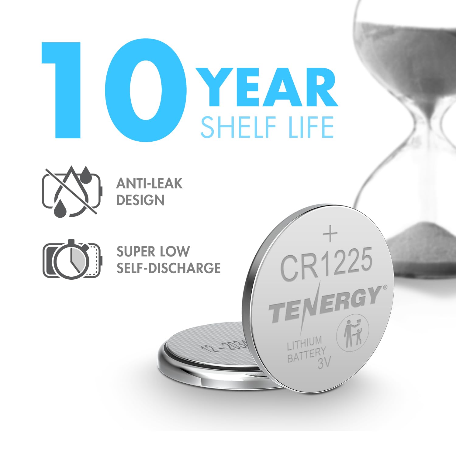 3 Volt Battery CR1225, Button Cell Batteries, Ideal For