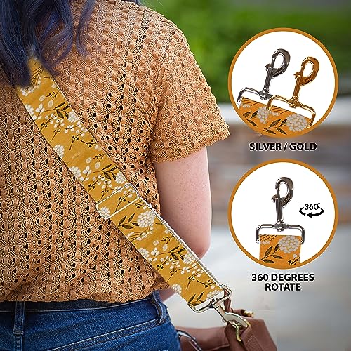 Image of Art Tribute Wide Handbag Strap & Replacement Purse Strap Woven Guitar Strap Adjustable Shoulder & Crossbody Bag Strap