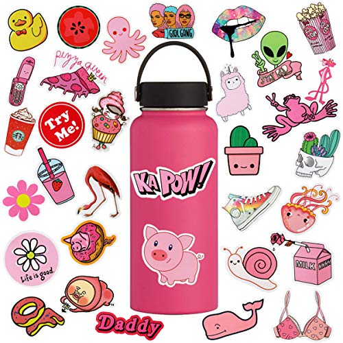 hydro flask pink stickers