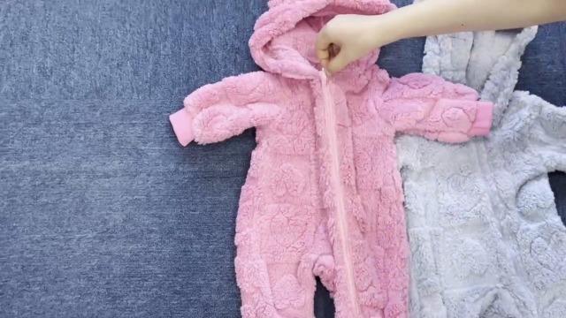 Tuta Invernale Neonato Con Orsetto - In Pile, Cappuccio, Cuoricini, Per Beb&egrave; 0-18 Mesi