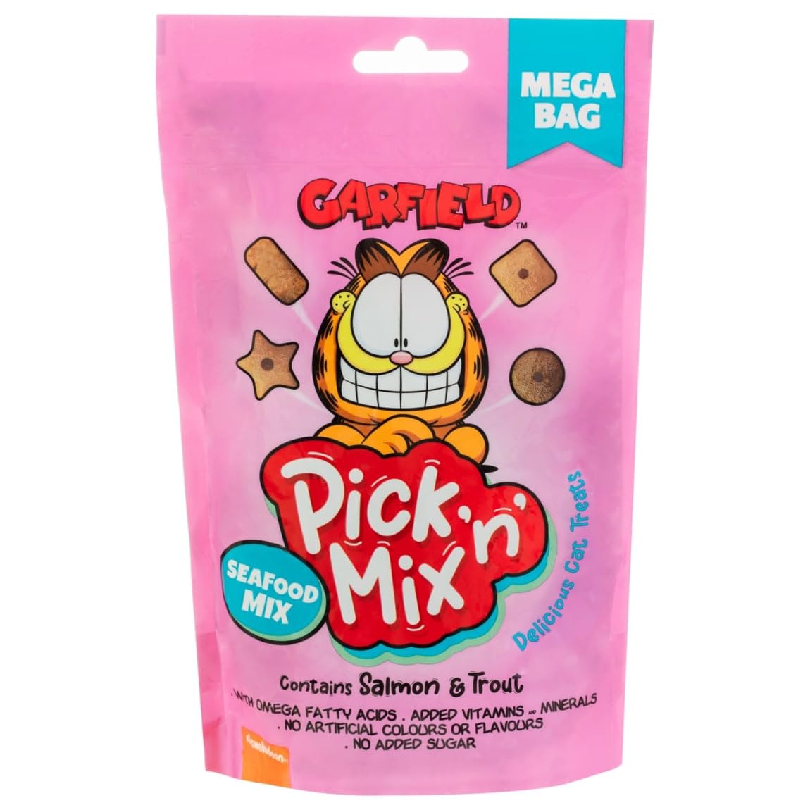 Garfield Pick N Mix Cat Treats 200g Mega Bag - Seafood Mix - Salmon & Trout
