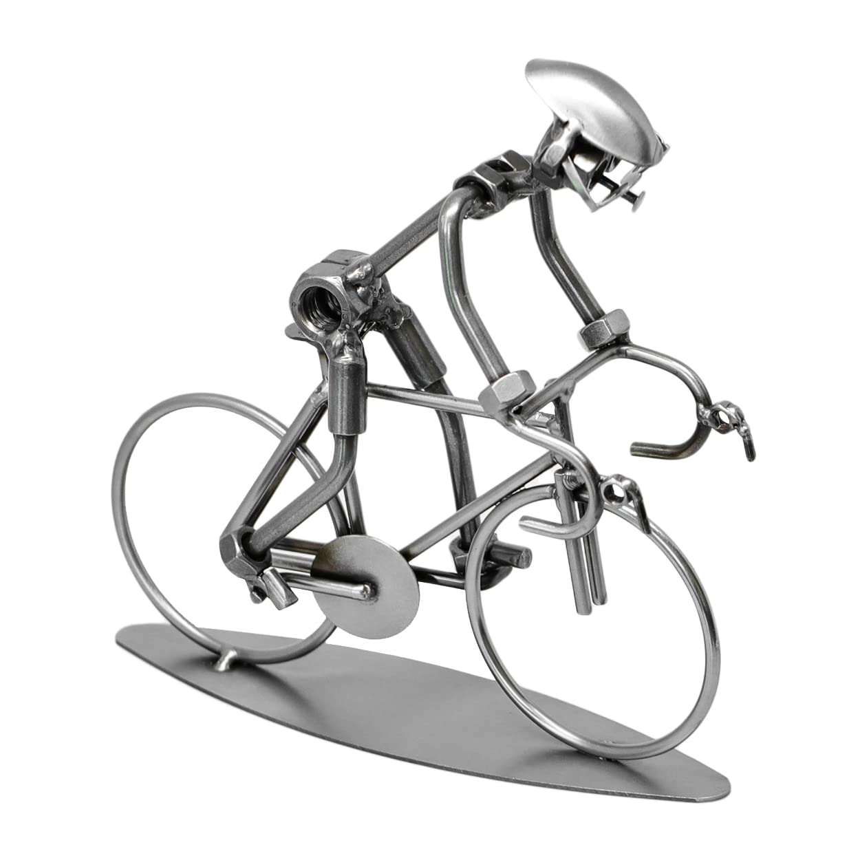 metalman24 Schraubenmännchen Fahrrad Rennrad Radfahrer - Handarbeit Geschenkidee Metallfigur Metallmännchen Stahlfigur Schraubenmännle