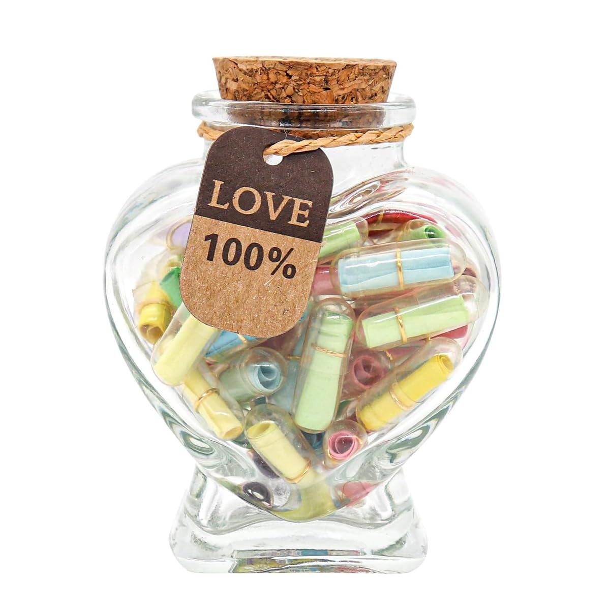 HASTHIP® 45pcs Letters Message in a Bottle, Romantic Heart Shaped Glass Drift Bottle for Girlfriend – Love Letter Gift for Birthday, Valentines Day Love Message Rolls HASTHIP® 45pcs Letters Message in a Bottle, Romantic Heart Shaped Glass Drift Bottle for Girlfriend – Love Letter Gift for Birthday, Valentines Day Love Message Rolls