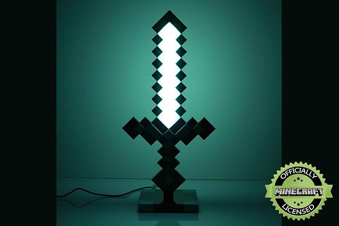 Amazon Co Jp Minecraft マインクラフト ダイヤモンドソード 40cm ルームランプ テーブルランプ ナイトライト ホーム キッチン