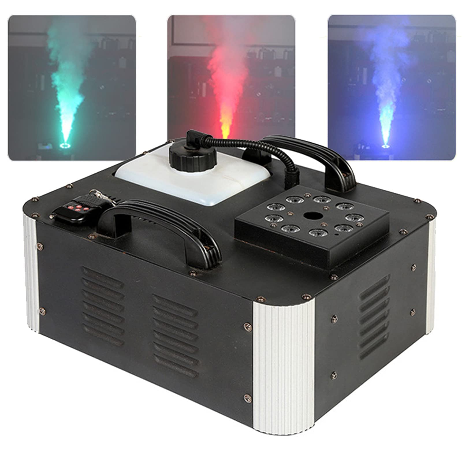 Máquinas de niebla de humo, máquina de niebla de discoteca portátil con luces LED para fiesta en casa, mini máquina de niebla con control remoto inalámbrico para fiesta, boda, escenario, efecto, festi