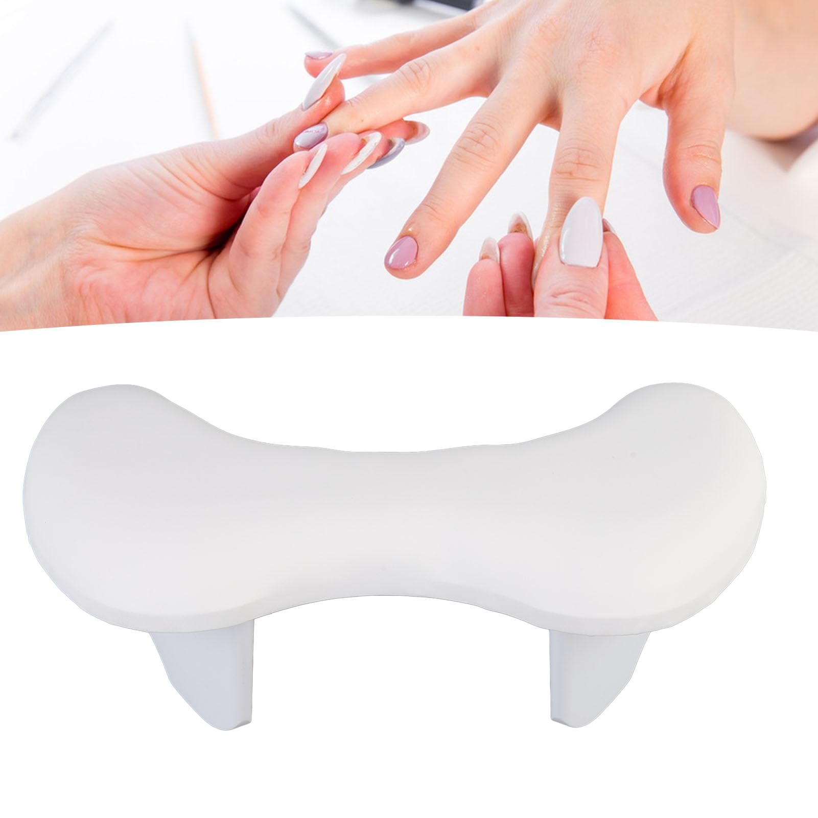 Repose-Main pour Manucure en Cuir PU, Accoudoir Détachable, Oreiller à Main en Forme de U avec Hauteur de Support pour Ongles, Confort et Précision pour la Technique des Ongles
