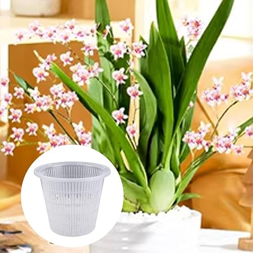 Miniatura 8 de Macetas de orquídeas de 4.3 pulgadas5.5 pulgadas con agujeros, maceta de malla, estomas, contenedor de plantas controladas por raíces con agujeros
