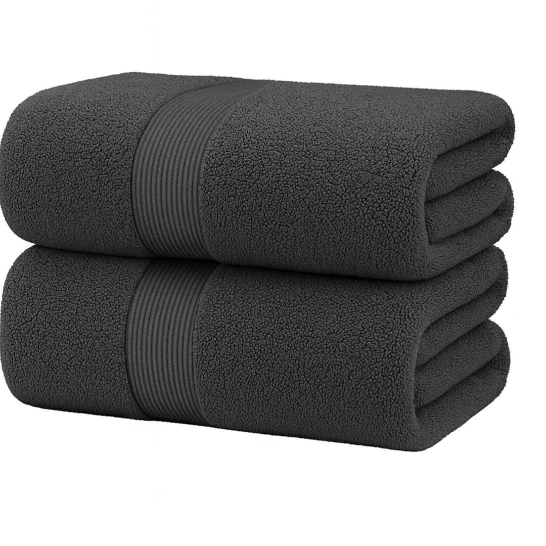 Diamond Tex Extra Large Bath Towels with Hanging Loop - Super Soft Luxury Egyptian Cotton Towels - 600 GSM Lint Free Fast Drying Towel for Gym Salon, Spa & Hotel Quality (90 x 150 cm Pack of 1)