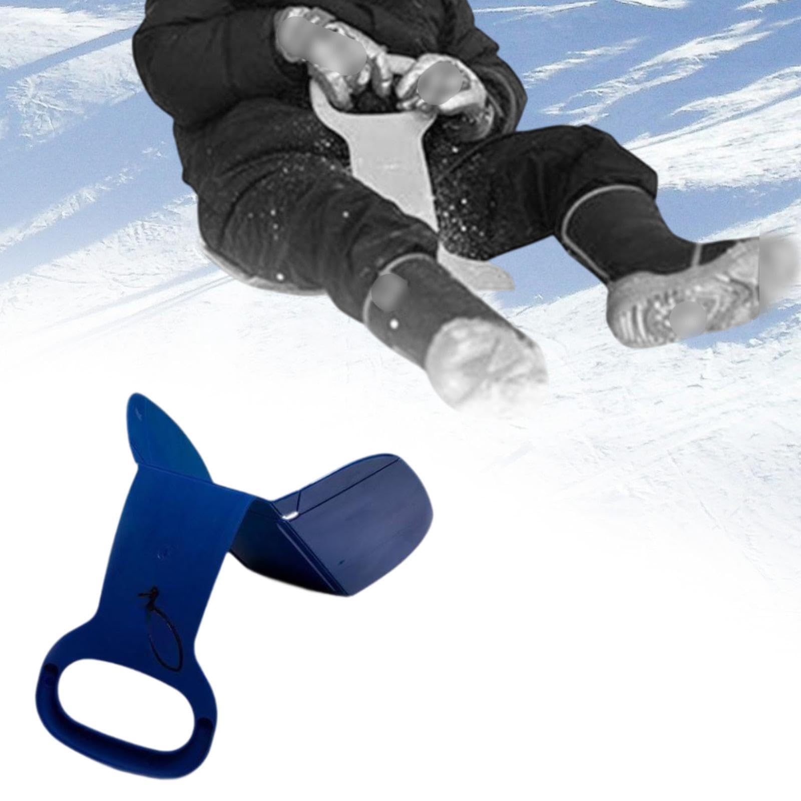 Luge Neige Compacte Mini Luge Pliable Planche Glisse Ski Robuste Matériel PP Légère Surface Lisse Convient pour Enfants Adultes Activités Hivernales F