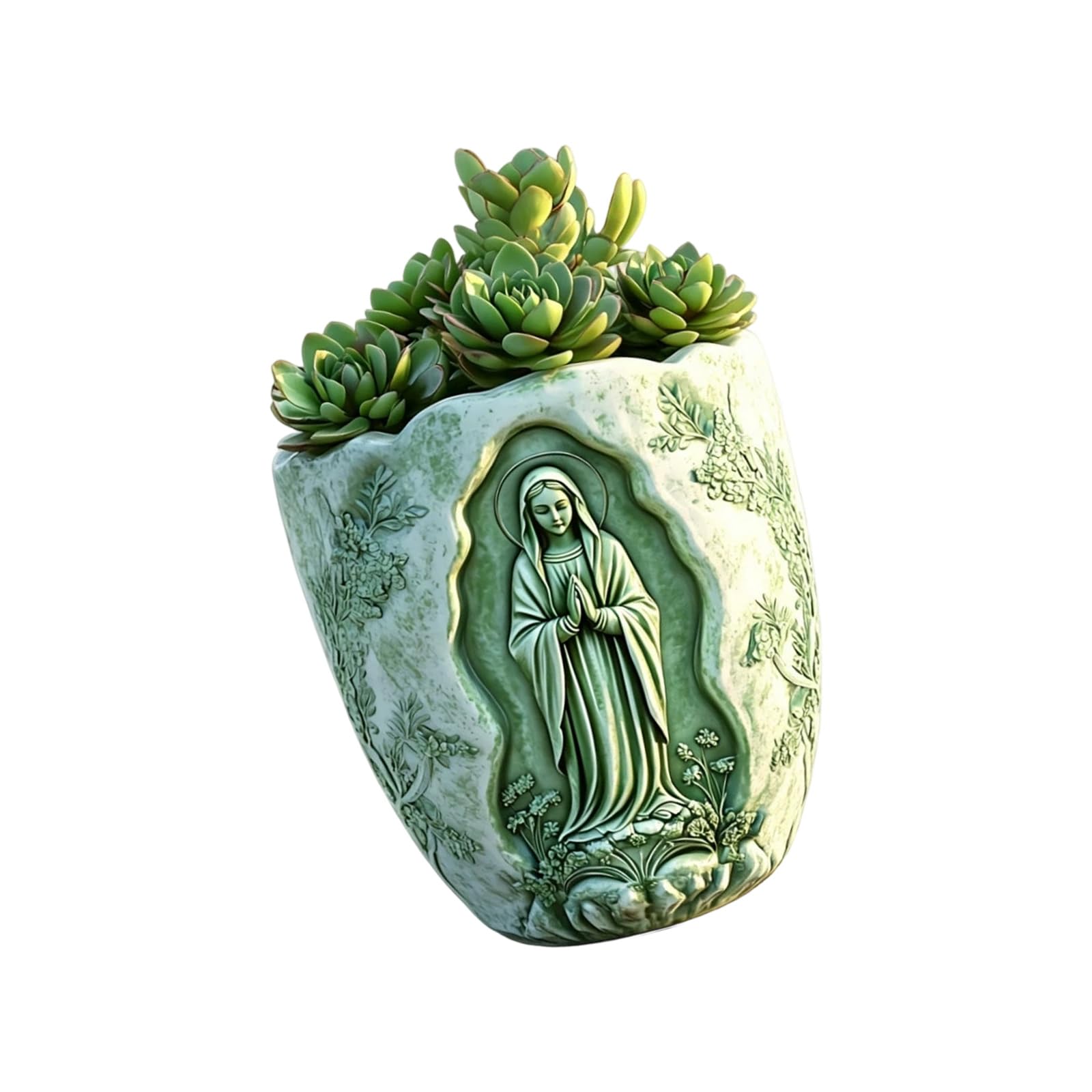 Tsophreniq 3D Embossing Silicone Flowerpot Mold for Making Cement Flowerpot Planter Epoxy Resin Render Flower Container Cast