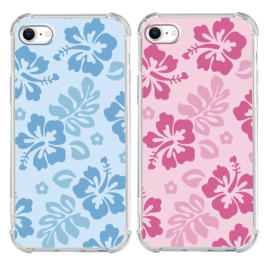 Amazon.com: Yomjew 2 Pack Cute Clear Floral Phone Case for