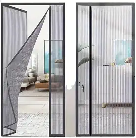 Cortina Magnética para Porta Contra Mosquitos, 210 x 90 CM, Fixação Magnética Forte Automática, Instalação Simples
