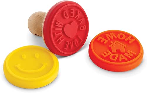 Mrs. Anderson’s Baking Cookie Stamps Trio, Non-Stick Silicone, Set of