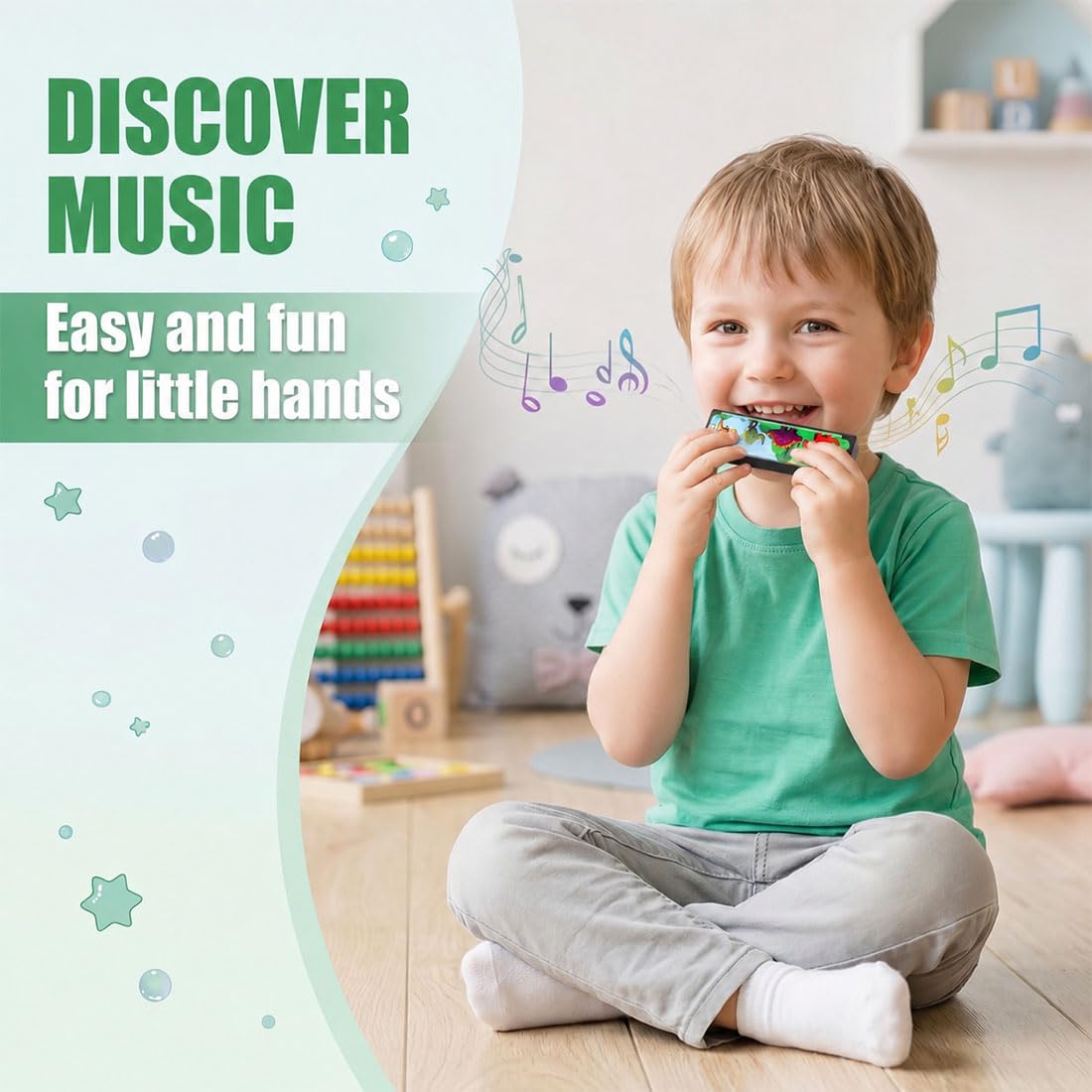 6 Pièces Harmonica Enfant, Har Monica de Bande Dessinée pour Enfants, pour Débutants,Enfants,Étudiants,Adultes,Joueurs Professionnels