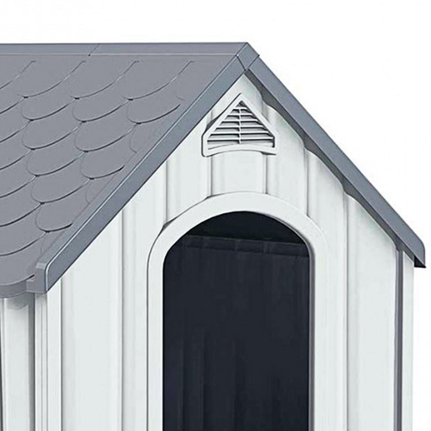 Caseta de Resina para Perros 92x87x91cm 7house | Caseta para Perros Grandes y Medianos | Caseta de Plástico 100% Reciclable y Ecológico | Caseta Mascota Exterior e Interior