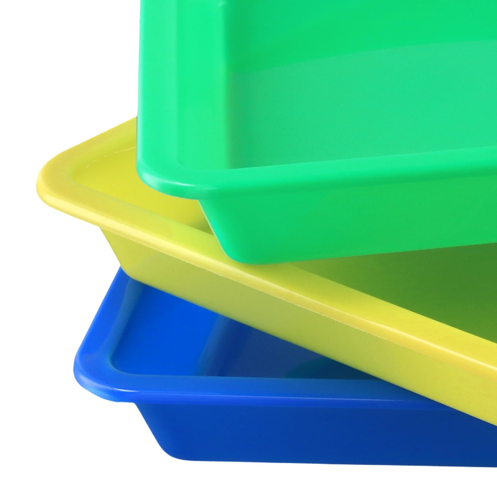 MUKSUET 20 PCS 27.5x21x3 cm Plastic Activity Trays, Multicolor Play Art Trays - Image 3