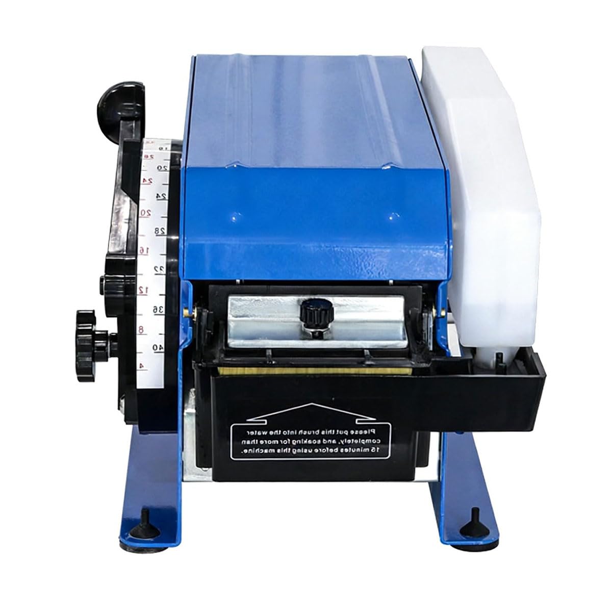 Fhrka Semi-Automatic Water Activated Tape Dispenser, Wet Kraft Paper Carton Sealing Machine With Water Tank & Scale & Brush