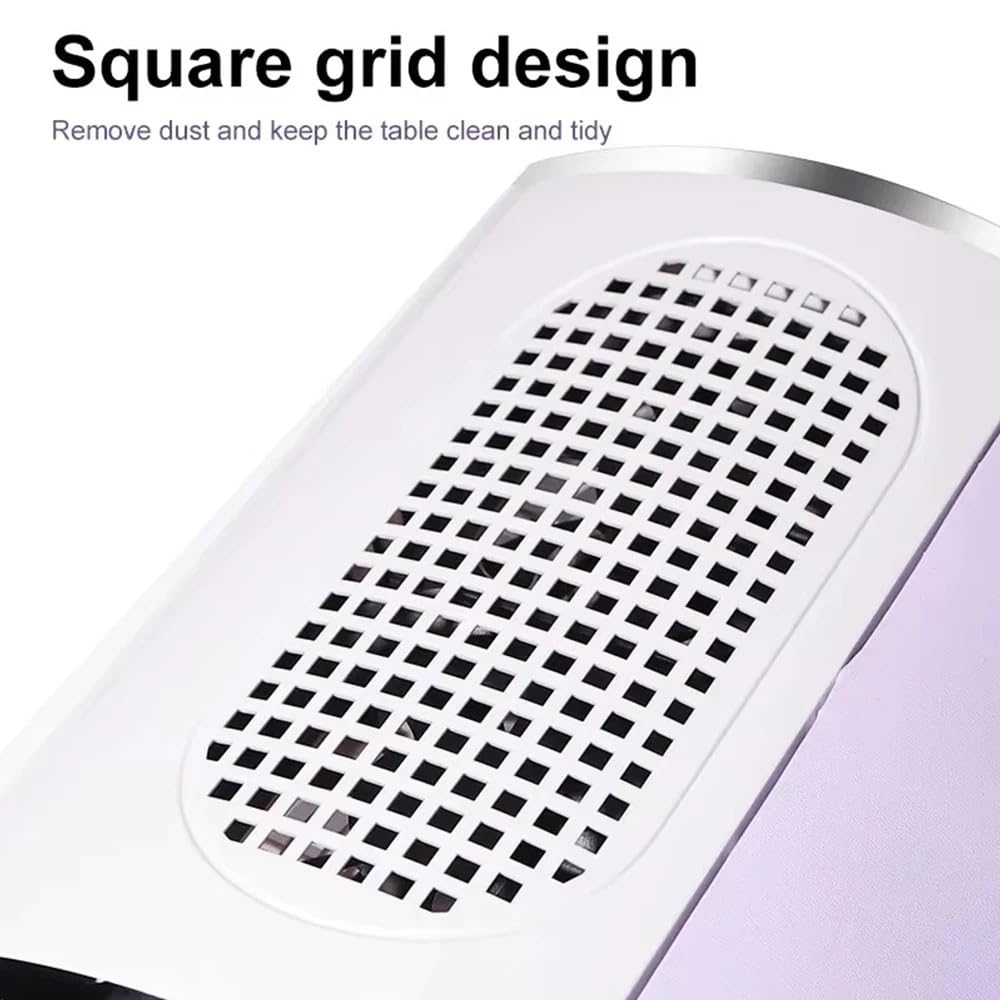 MRKU Aspiradora para manicura silenciosa con Filtro Lavable, Baja succión y 2 Ventiladores, Ideal para Uso doméstico.