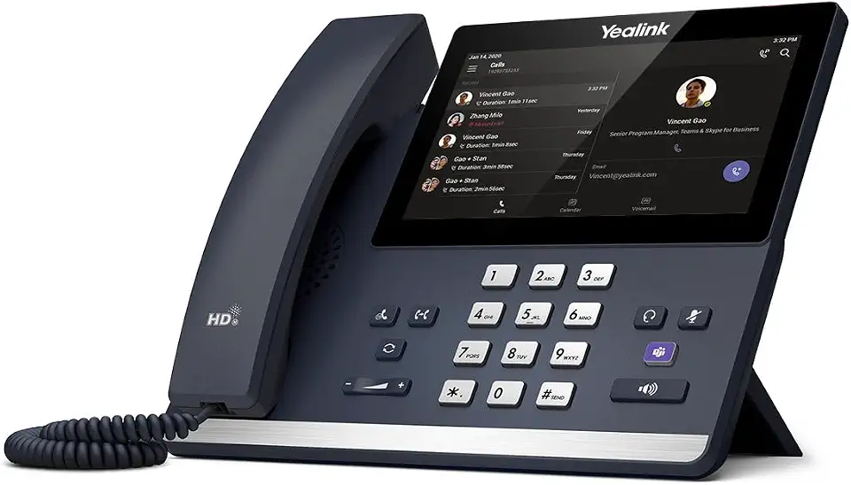 Yealink MP56 E2 Teams IP Phone, Android 13, Mid-level, Teams and Skype Compatible, 7-inch touchscreen, HD Audio, Teams button, Supports Office 365