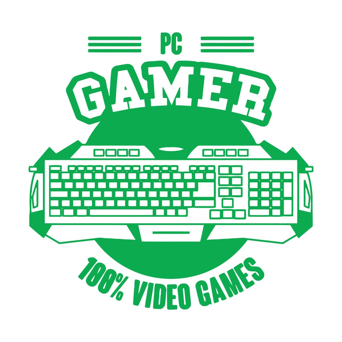 Gamer Wall Decor Controller Wall Decal Video Game Girl Boy Room Gifts Vinyl Wall Stickers Gaming Keyboard Playroom Decor Large - 58x58cm โ image 1