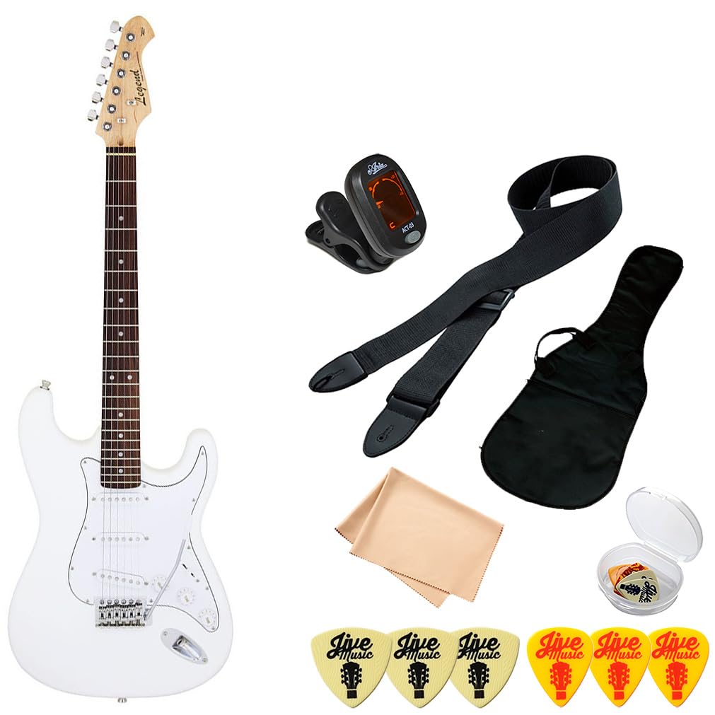 Amazon | エレキギター 初心者セット 7点 Legend LST-Z WH ストラト