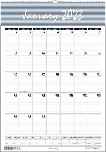 House of Doolittle Calendario mensual de pared 2023, puerto de bar, 22 x 31.25 pulgadas, enero a diciembre (HOD334-23)