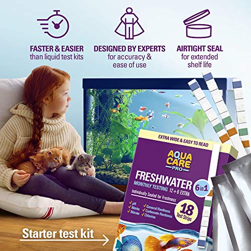 Bandelettes de test 6 en 1 pour aquarium d'eau douce Kit de test pour