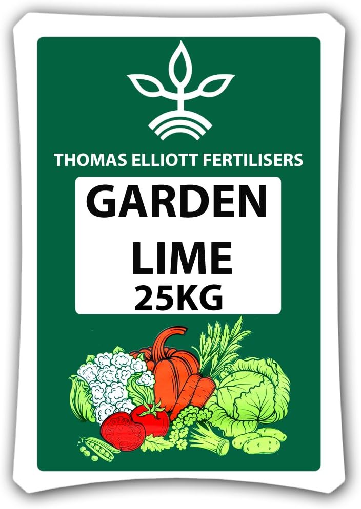 Thomas Elliott Garden Lime | Calcium Carbonate - 25kg - Treats acid and clay soil