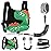Accmor Toddler Harness Leash + Anti Lost Wrist Link, Cute Dinosaur Kids Leash Walking Harness, Baby Leashes for Toddlers, Child Harness Leash Wristband Assistant Strap Belt for Boys Girls Outdoor
